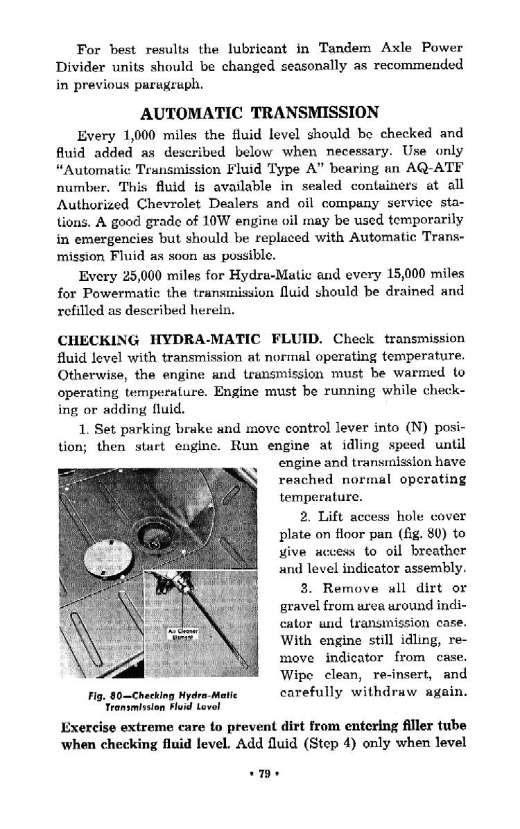1956 Chevrolet Trucks Operators Manual Page 65